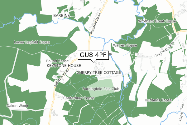 GU8 4PF map - small scale - OS Open Zoomstack (Ordnance Survey)