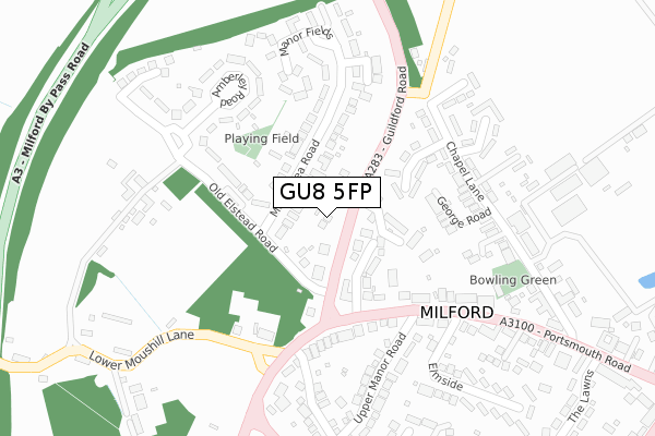 GU8 5FP map - large scale - OS Open Zoomstack (Ordnance Survey)