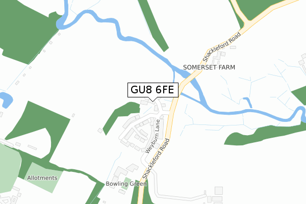 GU8 6FE map - large scale - OS Open Zoomstack (Ordnance Survey)