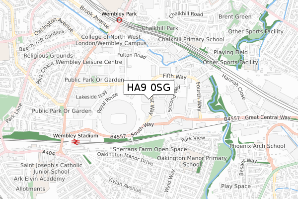 HA9 0SG map - small scale - OS Open Zoomstack (Ordnance Survey)