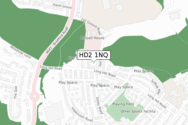 HD2 1NQ map - large scale - OS Open Zoomstack (Ordnance Survey)