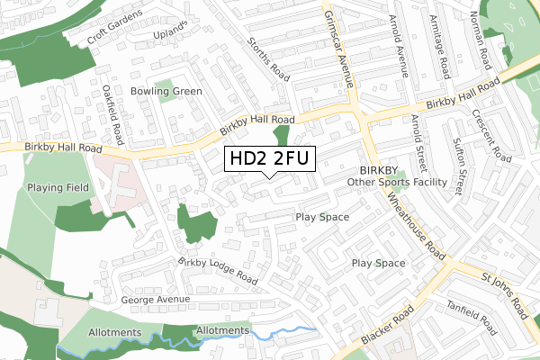 HD2 2FU map - large scale - OS Open Zoomstack (Ordnance Survey)