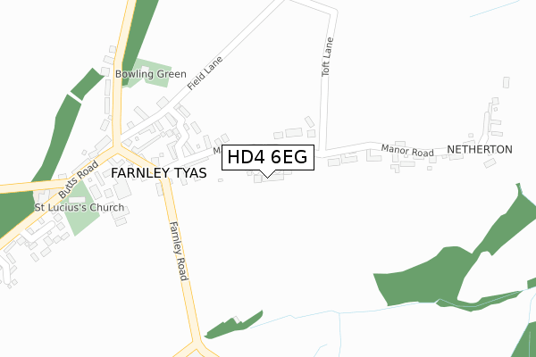 HD4 6EG map - large scale - OS Open Zoomstack (Ordnance Survey)