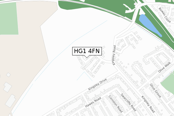 HG1 4FN map - large scale - OS Open Zoomstack (Ordnance Survey)