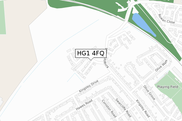 HG1 4FQ map - large scale - OS Open Zoomstack (Ordnance Survey)