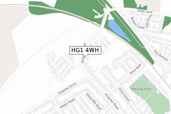 HG1 4WH map - large scale - OS Open Zoomstack (Ordnance Survey)