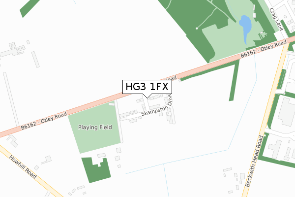 HG3 1FX map - large scale - OS Open Zoomstack (Ordnance Survey)