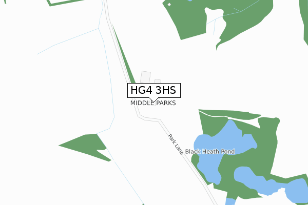 HG4 3HS map - large scale - OS Open Zoomstack (Ordnance Survey)