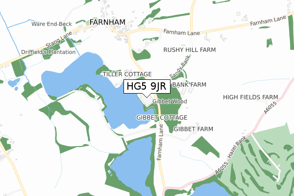 HG5 9JR map - small scale - OS Open Zoomstack (Ordnance Survey)