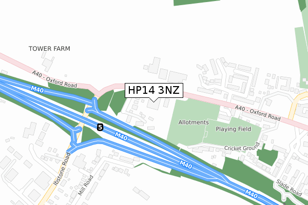 HP14 3NZ map - large scale - OS Open Zoomstack (Ordnance Survey)