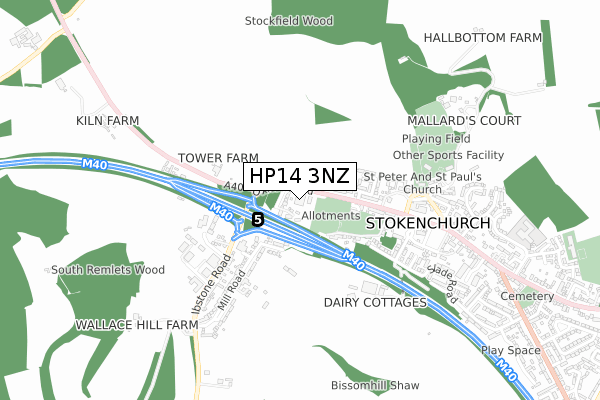 HP14 3NZ map - small scale - OS Open Zoomstack (Ordnance Survey)