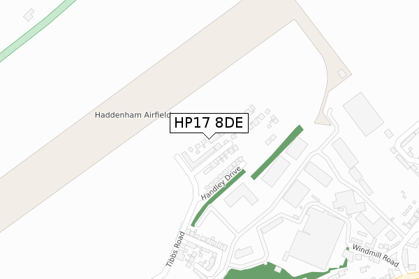 HP17 8DE map - large scale - OS Open Zoomstack (Ordnance Survey)