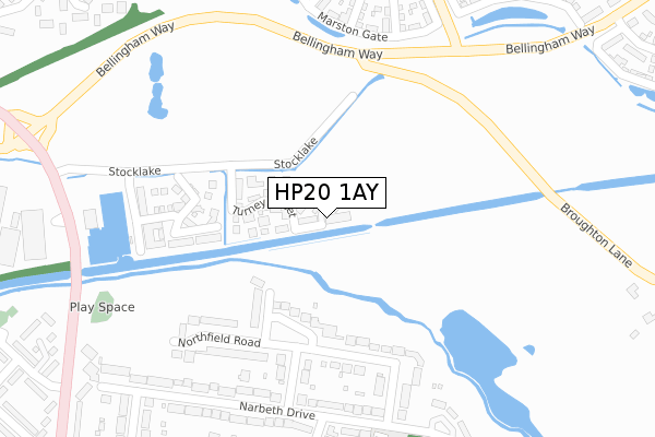 HP20 1AY map - large scale - OS Open Zoomstack (Ordnance Survey)