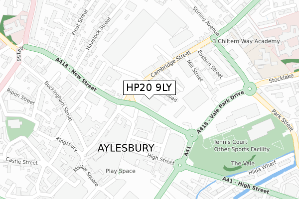 HP20 9LY map - large scale - OS Open Zoomstack (Ordnance Survey)