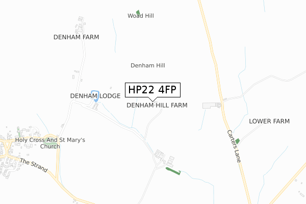 HP22 4FP map - small scale - OS Open Zoomstack (Ordnance Survey)