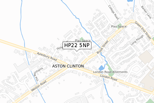 HP22 5NP map - large scale - OS Open Zoomstack (Ordnance Survey)