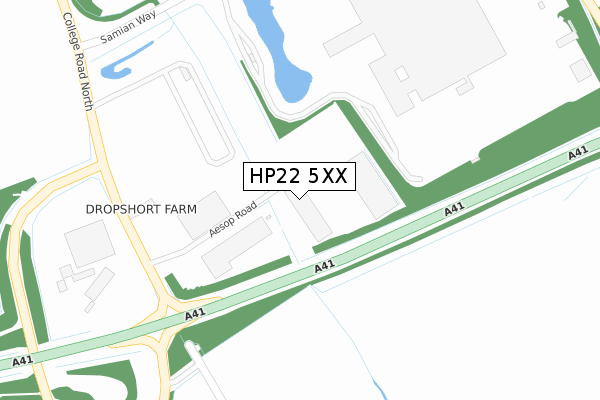 HP22 5XX map - large scale - OS Open Zoomstack (Ordnance Survey)