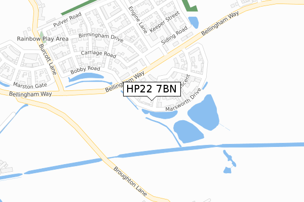 HP22 7BN map - large scale - OS Open Zoomstack (Ordnance Survey)