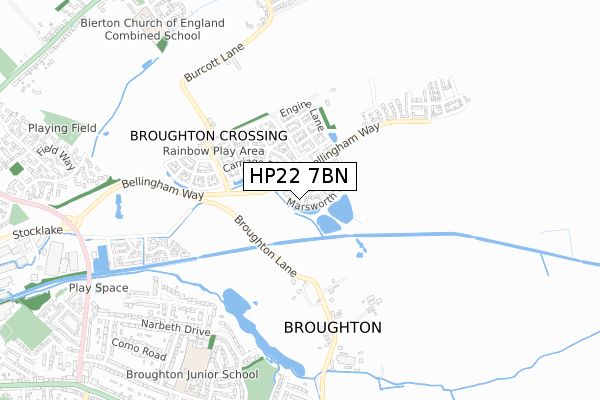 HP22 7BN map - small scale - OS Open Zoomstack (Ordnance Survey)