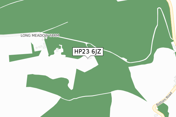 HP23 6JZ map - large scale - OS Open Zoomstack (Ordnance Survey)