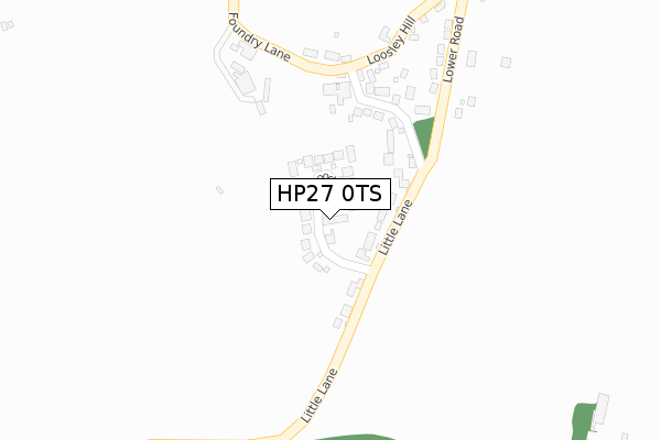 HP27 0TS map - large scale - OS Open Zoomstack (Ordnance Survey)