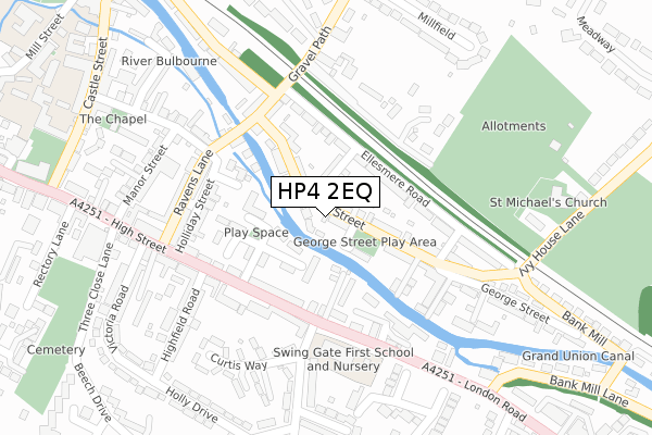 HP4 2EQ map - large scale - OS Open Zoomstack (Ordnance Survey)