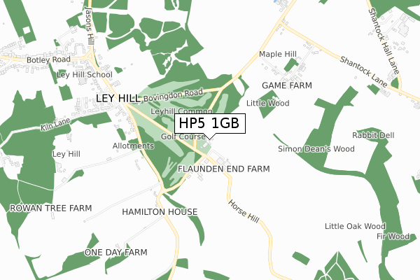 HP5 1GB map - small scale - OS Open Zoomstack (Ordnance Survey)