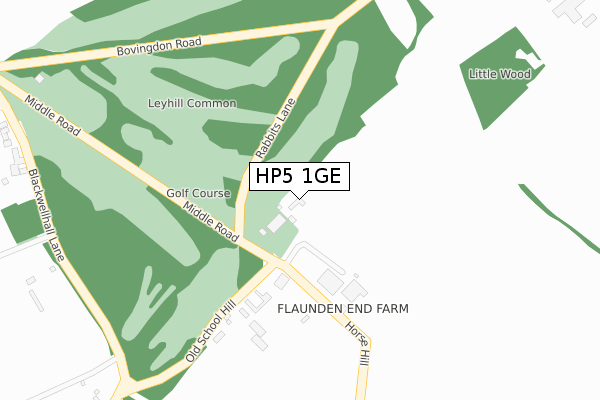 HP5 1GE map - large scale - OS Open Zoomstack (Ordnance Survey)