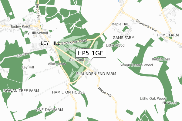 HP5 1GE map - small scale - OS Open Zoomstack (Ordnance Survey)