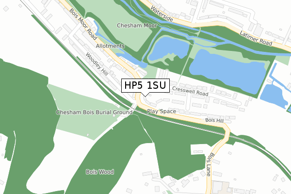 HP5 1SU map - large scale - OS Open Zoomstack (Ordnance Survey)