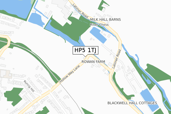 HP5 1TJ map - large scale - OS Open Zoomstack (Ordnance Survey)