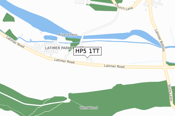 HP5 1TT map - large scale - OS Open Zoomstack (Ordnance Survey)