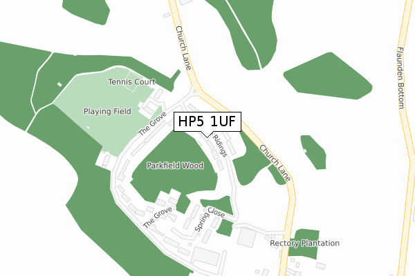 HP5 1UF map - large scale - OS Open Zoomstack (Ordnance Survey)