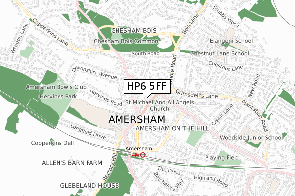 HP6 5FF map - small scale - OS Open Zoomstack (Ordnance Survey)