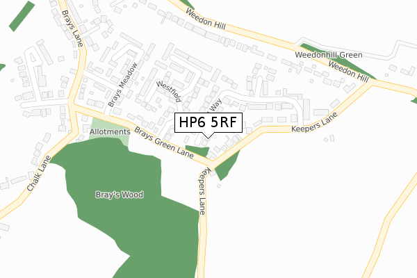 HP6 5RF map - large scale - OS Open Zoomstack (Ordnance Survey)