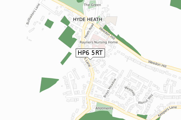 HP6 5RT map - large scale - OS Open Zoomstack (Ordnance Survey)