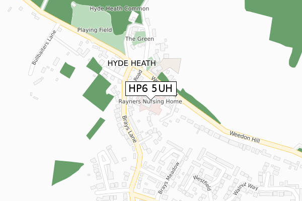 HP6 5UH map - large scale - OS Open Zoomstack (Ordnance Survey)