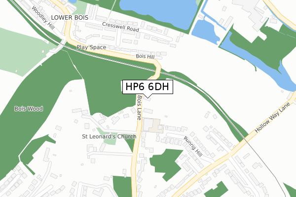 HP6 6DH map - large scale - OS Open Zoomstack (Ordnance Survey)