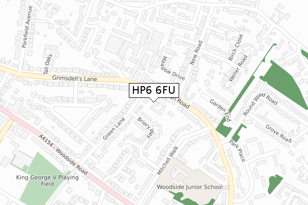 HP6 6FU map - large scale - OS Open Zoomstack (Ordnance Survey)