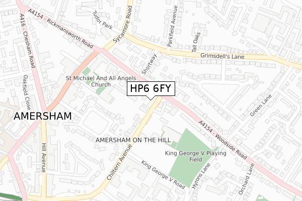 HP6 6FY map - large scale - OS Open Zoomstack (Ordnance Survey)