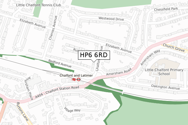 HP6 6RD map - large scale - OS Open Zoomstack (Ordnance Survey)