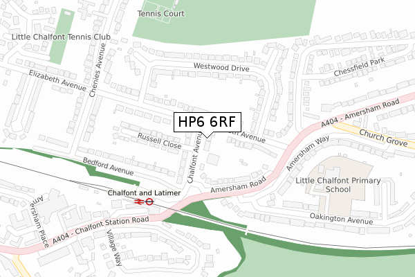 HP6 6RF map - large scale - OS Open Zoomstack (Ordnance Survey)