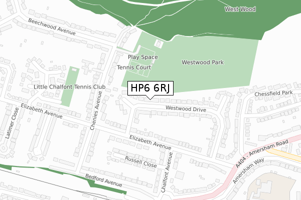 HP6 6RJ map - large scale - OS Open Zoomstack (Ordnance Survey)