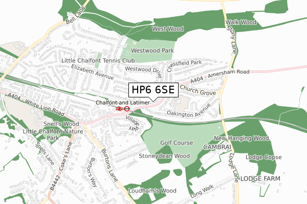 HP6 6SE map - small scale - OS Open Zoomstack (Ordnance Survey)