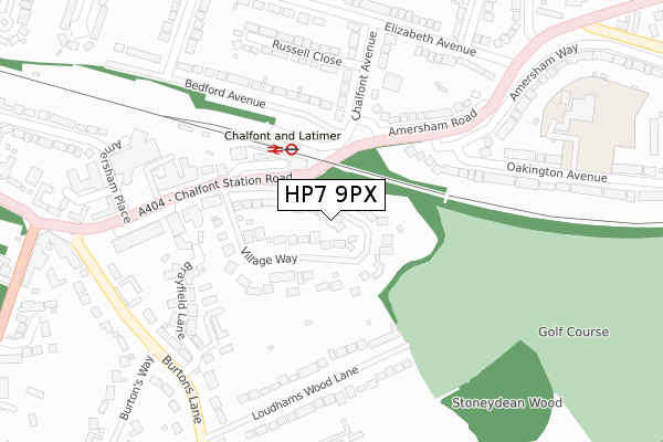 HP7 9PX map - large scale - OS Open Zoomstack (Ordnance Survey)