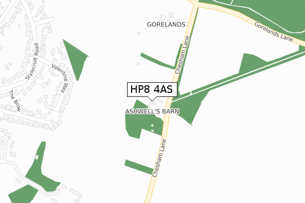 HP8 4AS map - large scale - OS Open Zoomstack (Ordnance Survey)