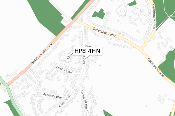 HP8 4HN map - large scale - OS Open Zoomstack (Ordnance Survey)