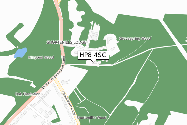 HP8 4SG map - large scale - OS Open Zoomstack (Ordnance Survey)