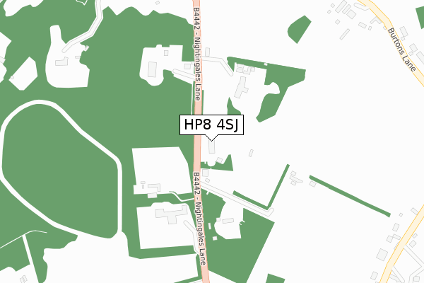 HP8 4SJ map - large scale - OS Open Zoomstack (Ordnance Survey)