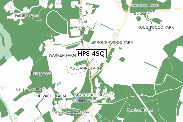 HP8 4SQ map - small scale - OS Open Zoomstack (Ordnance Survey)